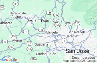 Map of Alajuela