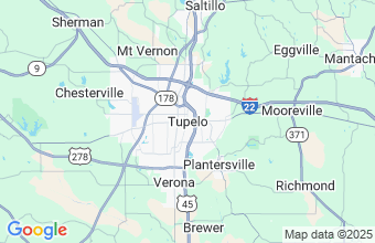 Map of Tupelo
