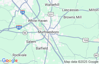 Map of Murfreesboro