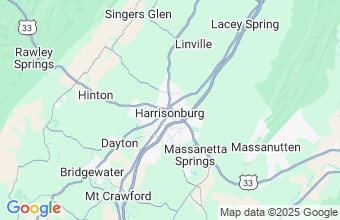 Map of Harrisonburg