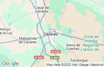 Map of Caceres