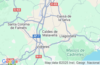 Map of Caldes De Malavella