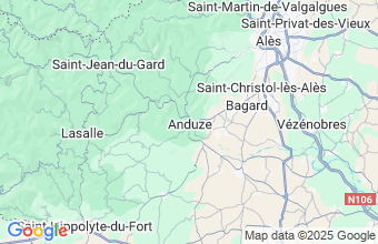 Map of Anduze