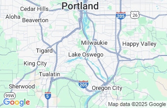 Map of Lake Oswego