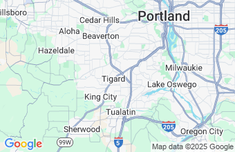 Map of Tigard