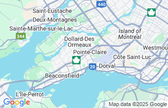 Map of Pointe Claire