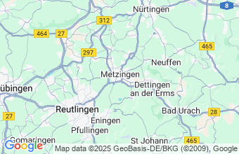 Map of Metzingen