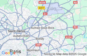 Map of Aulnay-Sous-Bois