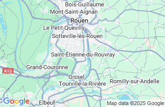 Map of SAINT-ETIENNE-DU-ROUVRAY