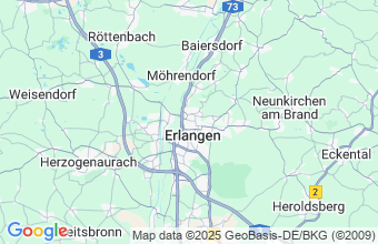Map of Erlangen