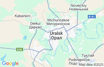 Map of Uralsk