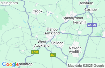 Map of Bishop Auckland
