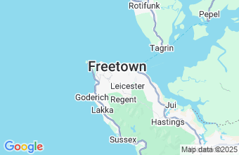 Map of Freetown