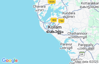 Map of Kollam